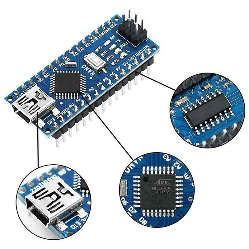 Arduino Nano V3 ATMEGA328 Compatible Board With Un-Soldered Header (W/O Cable)) - Robotbanao.com