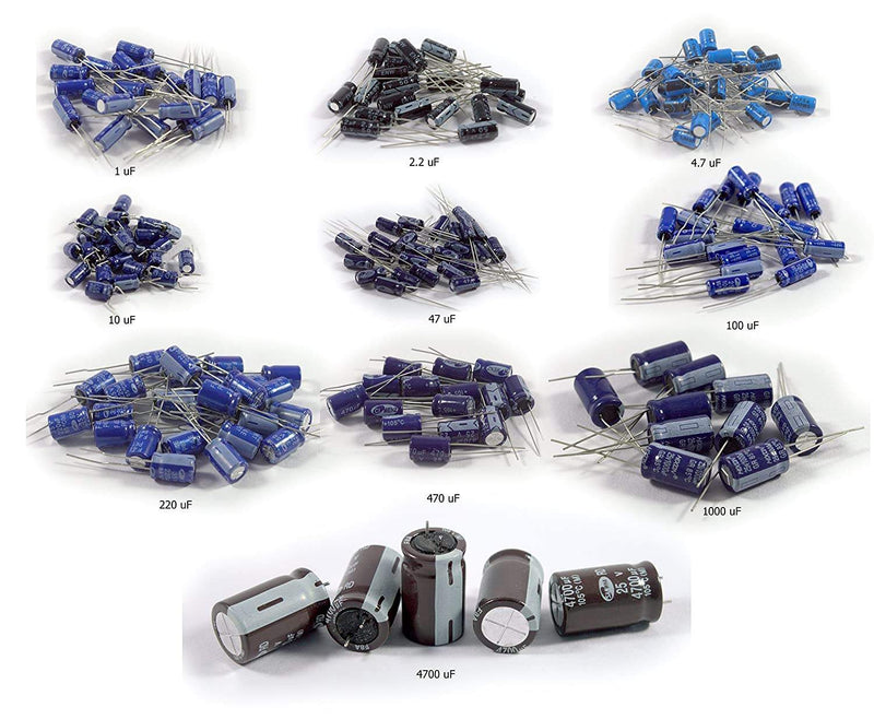 Capacitor Kit: 18 Values Ultimate Capacitor Kit (Pack of 555) - Robotbanao.com