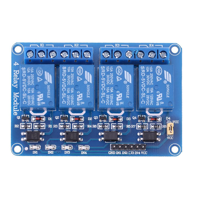 4 Channel Isolated 5V 10A Relay Module With Optocoupler For PIC AVR DSP ARM Arduino
