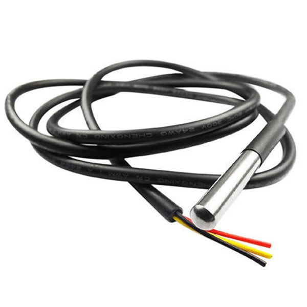 DS18B20 Waterproof Digital Temperature Sensor Thermal Probe 1M (100cm) with Heat Resistance Thermal Cable for Arduino - Robotbanao.com