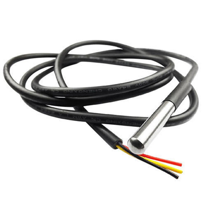 DS18B20 Waterproof Digital Temperature Sensor Thermal Probe 1M (100cm) with Heat Resistance Thermal Cable for Arduino - Robotbanao.com