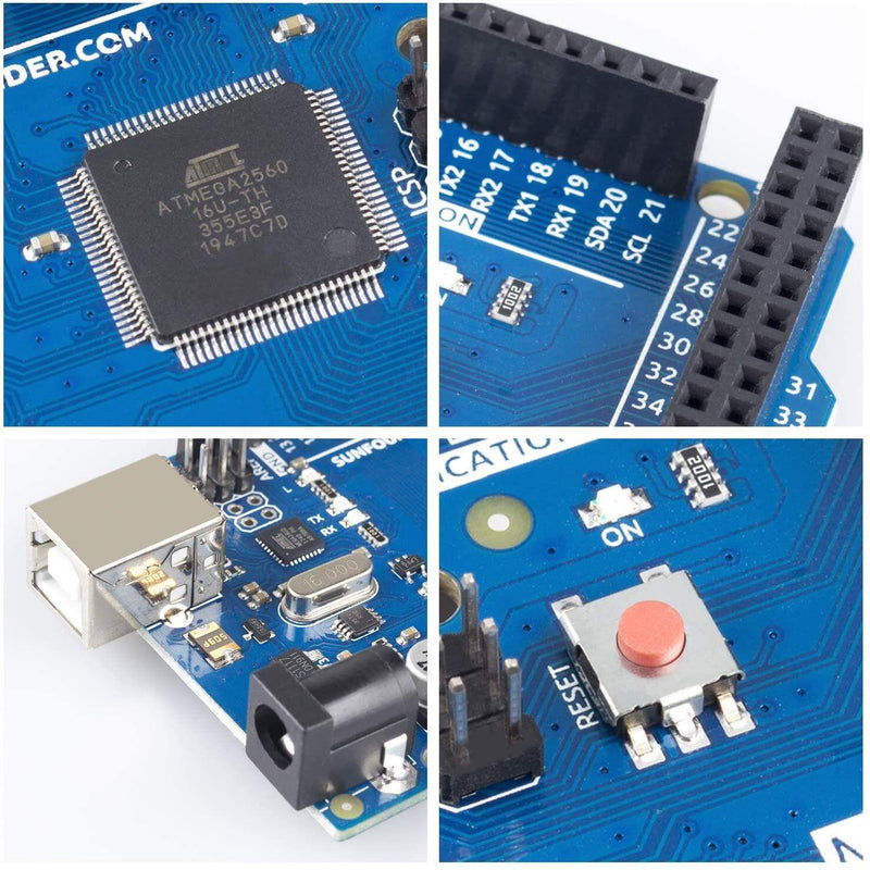 Arduino Mega 2560 R3 ATmega2560-16AU Board with USB Cable
