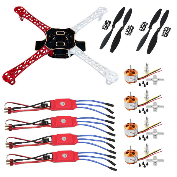 F450 Quadcopter Kit with 4 Pcs. A2212 KV1000 Brushless Motor and 4 Pcs. 30A ESC (Simonk) and 2 Pair 1045 Propeller - Robotbanao.com