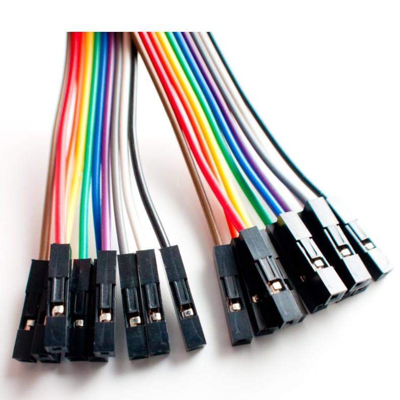 Female to Female ( F-F ) 40 Pin Dupont Jumper Wire, 40 Pieces, 20 cm - Robotbanao.com