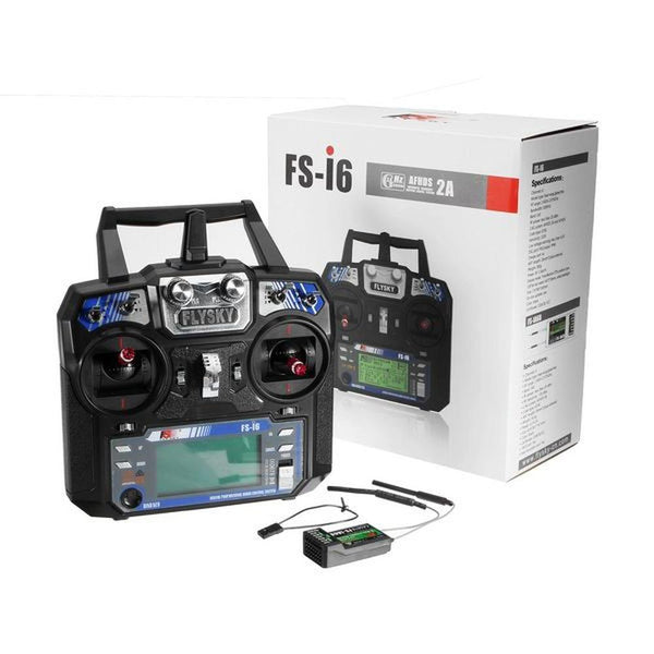 FlySky FS-i6 2.4GHz 6CH PPM RC Transmitter With FS-iA6B Receiver - Robotbanao.com