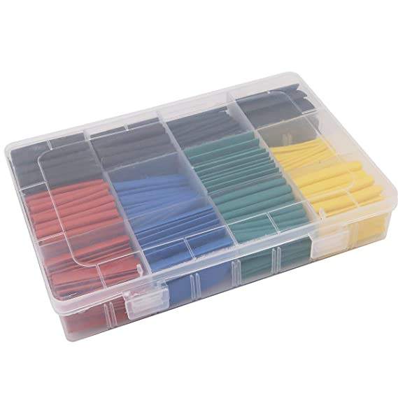 Heat Shrink Tubing (HST) Insulation Assorted kit : 45mm length – 530pcs - Robotbanao.com