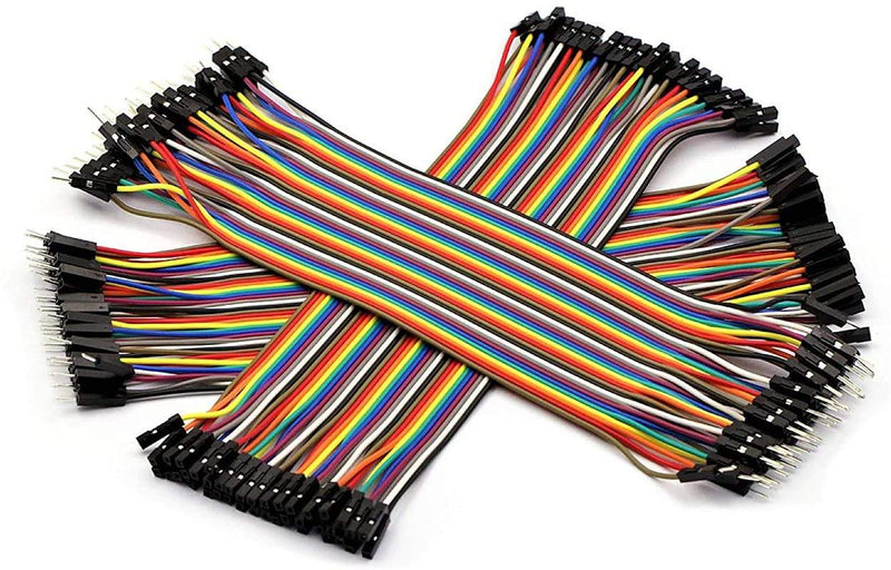 Jumper Wires Male To Male ( M-M ), Male To Female ( M-F ), Female to Female ( F-F ), 20cm, 120 Pieces - Robotbanao.com