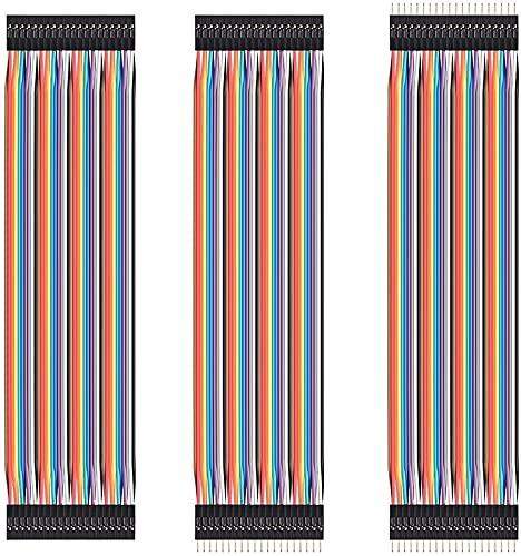 Jumper Wires Male To Male ( M-M ), Male To Female ( M-F ), Female to Female ( F-F ), 20cm, 120 Pieces - Robotbanao.com