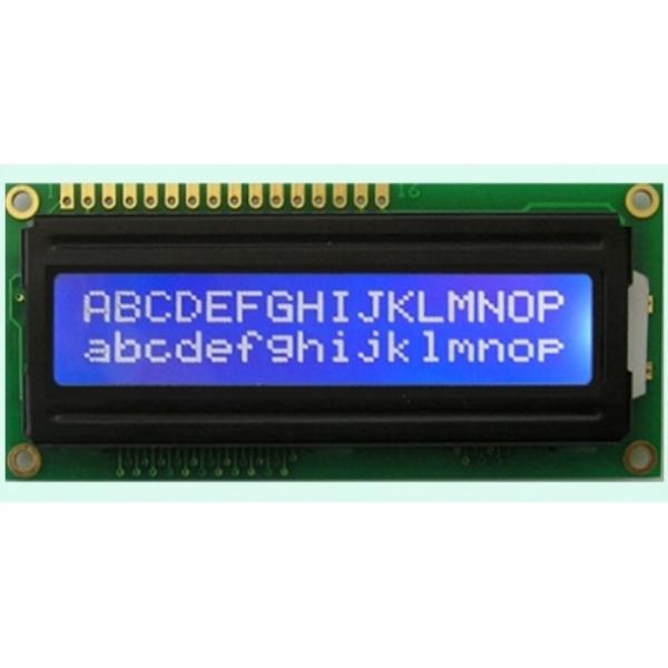 LCD 16×2 (Blue) Alphanumeric Display (JHD162A) for 8051, AVR, Arduino, PIC, ARM All - Robotbanao.com
