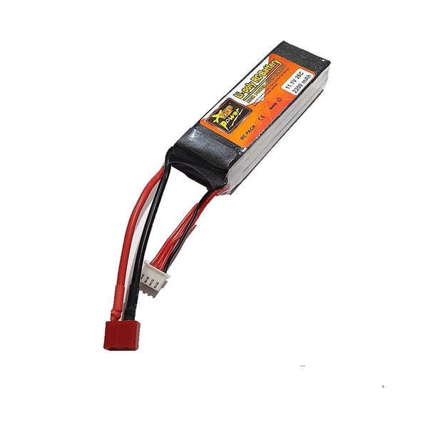 Lipo (Lithium Polymer) Battery 11.1 V, 25 C, 2200 mAh Rechargeable, Power Supply for RC Cars and Quadcopter - Robotbanao.com