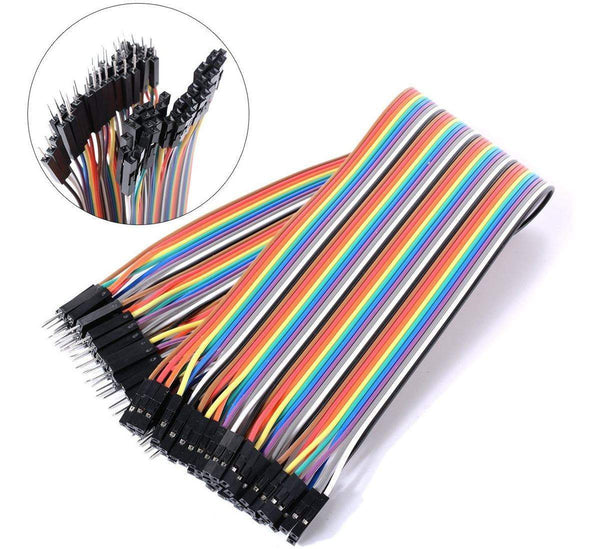 Male to Female ( M-F ) 40 Pin Dupont Jumper Wire, 40 Pieces, 20 cm - Robotbanao.com