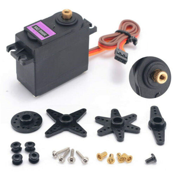 MG996R Metal Gears Digital RC Servo Motor High Torque, Black - Robotbanao.com