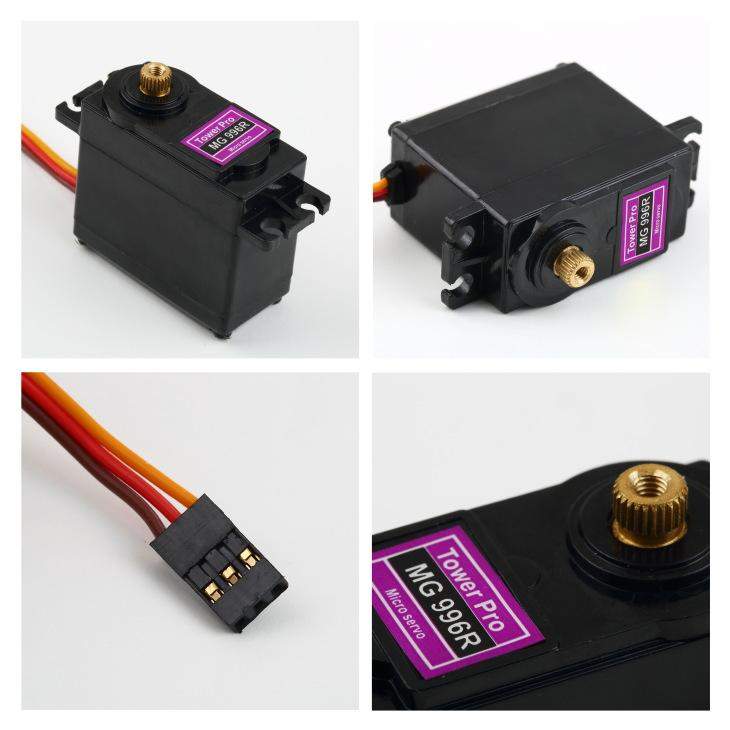 MG996R Metal Gears Digital RC Servo Motor High Torque, Black - Robotbanao.com