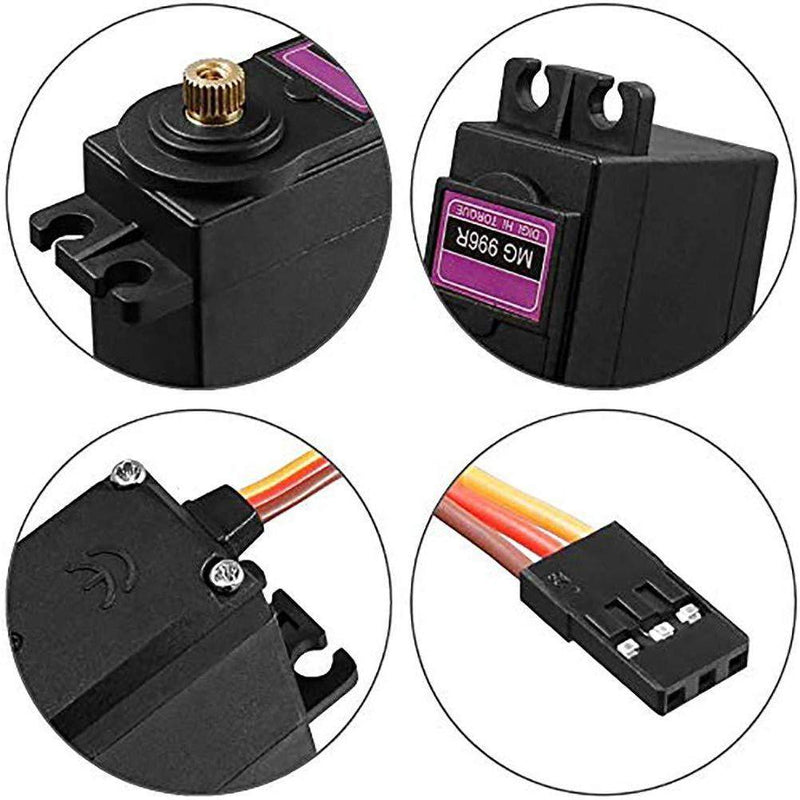 MG996R Metal Gears Digital RC Servo Motor High Torque, Black - Robotbanao.com