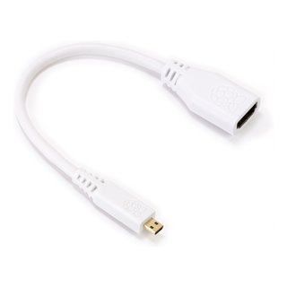 Official Raspberry Pi 4 Micro HDMI to Standard HDMI Male Cable (1m)