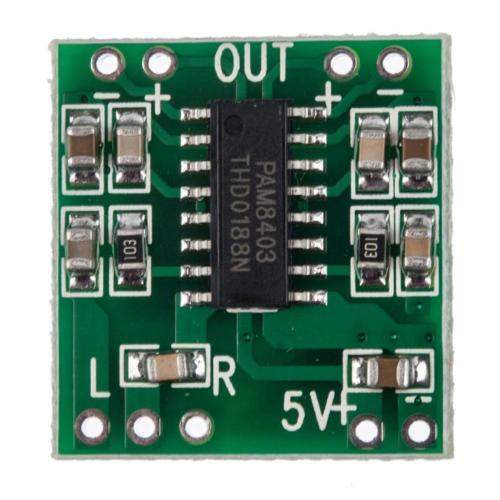 PAM8403 2x3W (3W+3W) Class D Digital Audio Amplifier Board Module 5V USB Power - Robotbanao.com