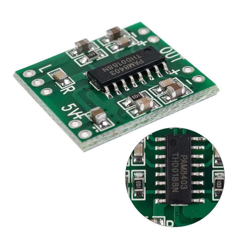 PAM8403 2x3W (3W+3W) Class D Digital Audio Amplifier Board Module 5V USB Power - Robotbanao.com