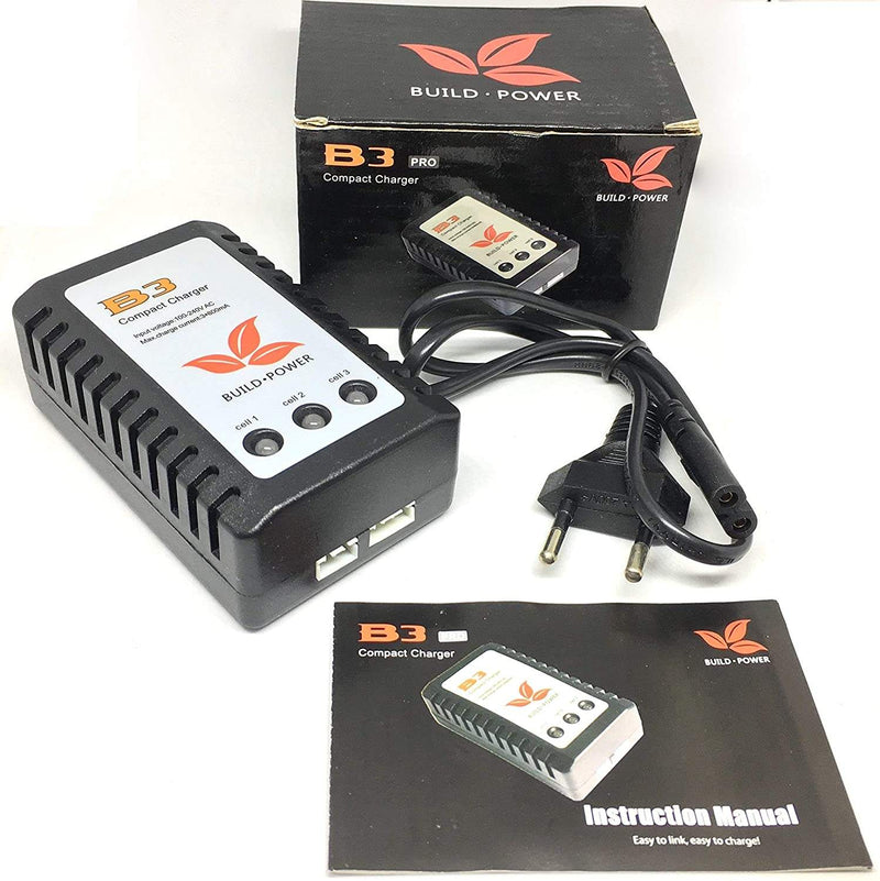 Portable Build Power B3 Lipo Battery Balance Charger for RC 2~3 Cells 7.4V 11.1V Lipo Battery - Robotbanao.com