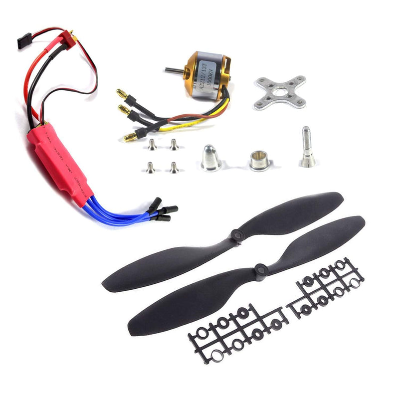 Quadcopter Frame Kit With 4 x A2212 KV1000 Brushless Motor and 4 x 30A ESC SIMONK and 2 Pair 1045 Propeller (With CT6B and Lipo Battery &amp; B3 Charger) - Robotbanao.com