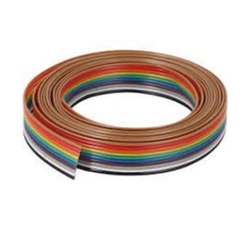 5 m 10 Core Rainbow Color Flat Ribbon Wire Cable Electronic Components Electronic Hobby Kit-Robotbanao.com-5 meter wire,cable,cable wire,rainbow color cable wire,ribbon wire,robotics accessories,wire,wire cable 5 meter,wires,Wires & Cabels,Wires and Cables