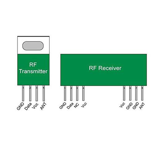 RF Module Ask Wireless Transmitter Receiver Pair 433/434Mhz 434 Mhz Compatible With Arduino Raspberry Pi DIY Projects - Robotbanao.com