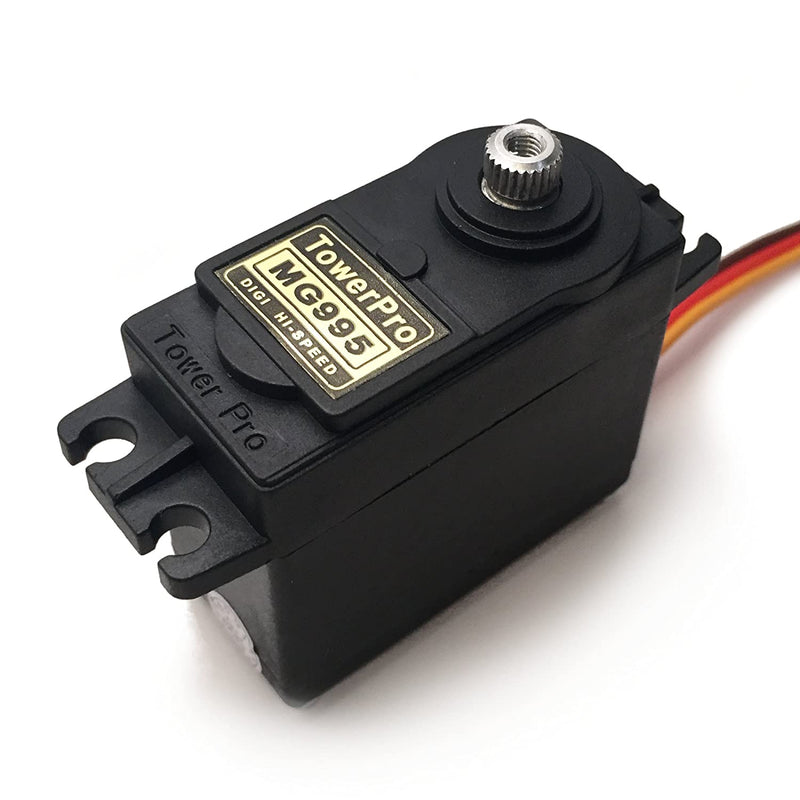 Servo MG995 Metal Gear High Torque Servo, Black, Pack of 1 - Robotbanao.com