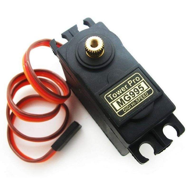 Servo MG995 Metal Gear High Torque Servo, Black, Pack of 1 - Robotbanao.com