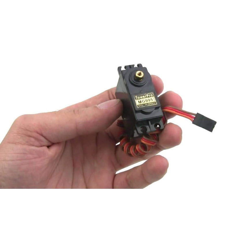 Servo MG995 Metal Gear High Torque Servo, Black, Pack of 1 - Robotbanao.com