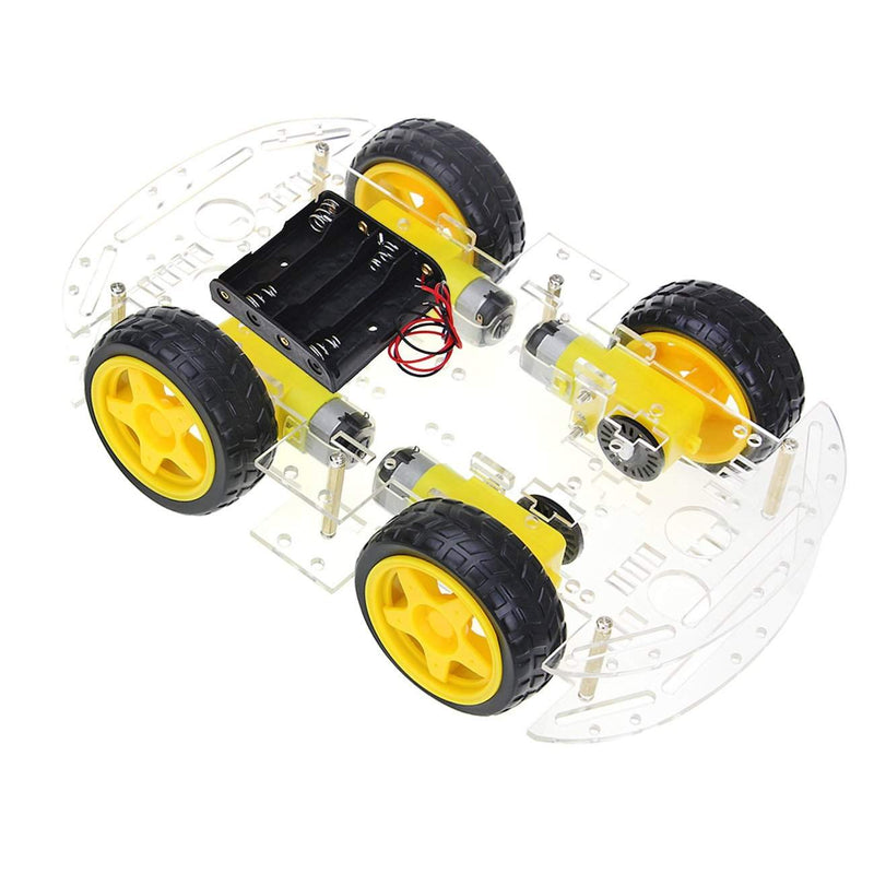 Smart Car Chassis 4WD / Racing Car/Robot Car Chassis/Wheels/Motors - Robotbanao.com