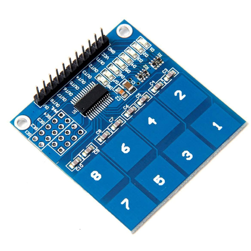TTP226 3-5V 8-Channel Capacitive Touch PAD Sensor Sensing Detector Module, Capacitive Touch Switch, 8 Way Digital PCB Module - Robotbanao.com