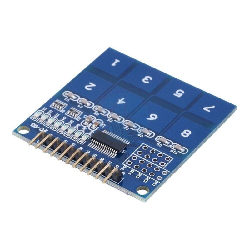 TTP226 3-5V 8-Channel Capacitive Touch PAD Sensor Sensing Detector Module, Capacitive Touch Switch, 8 Way Digital PCB Module - Robotbanao.com