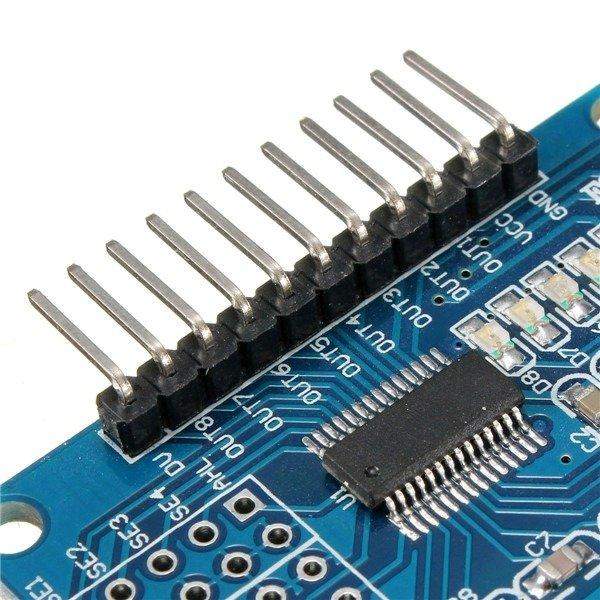 TTP226 3-5V 8-Channel Capacitive Touch PAD Sensor Sensing Detector Module, Capacitive Touch Switch, 8 Way Digital PCB Module - Robotbanao.com