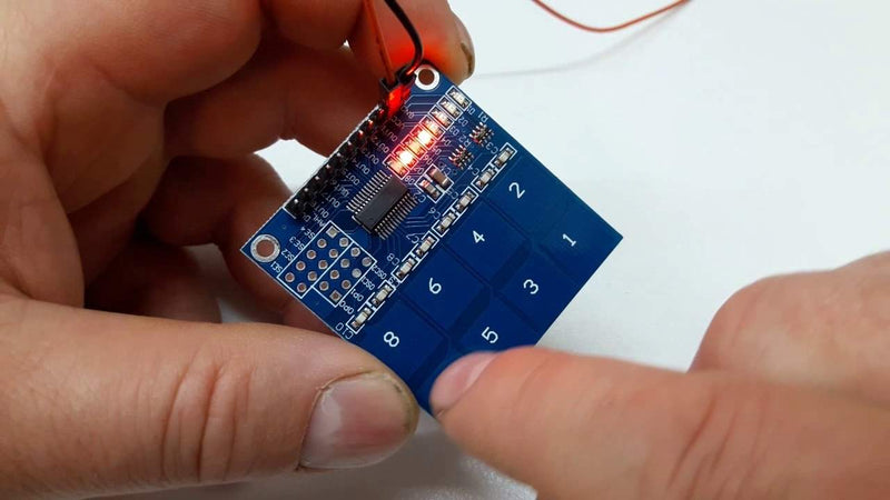 TTP226 3-5V 8-Channel Capacitive Touch PAD Sensor Sensing Detector Module, Capacitive Touch Switch, 8 Way Digital PCB Module - Robotbanao.com