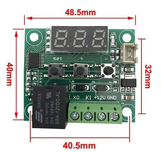 W1209 50~100 LED DC 12V Digital Temperature Controller Thermostat Sensor Temperature Switch Module - Robotbanao.com