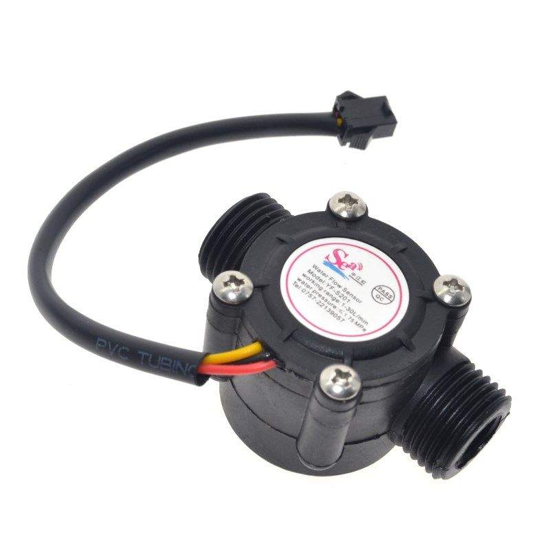 YF-S201 Water Flow Sensor Sea YFS201 Flowmeter / Hall Effect Flowmeter G1/2 1-30L per Min ( 1-30L/Min ) 2.0 Mpa for Diy Arduino - Robotbanao.com